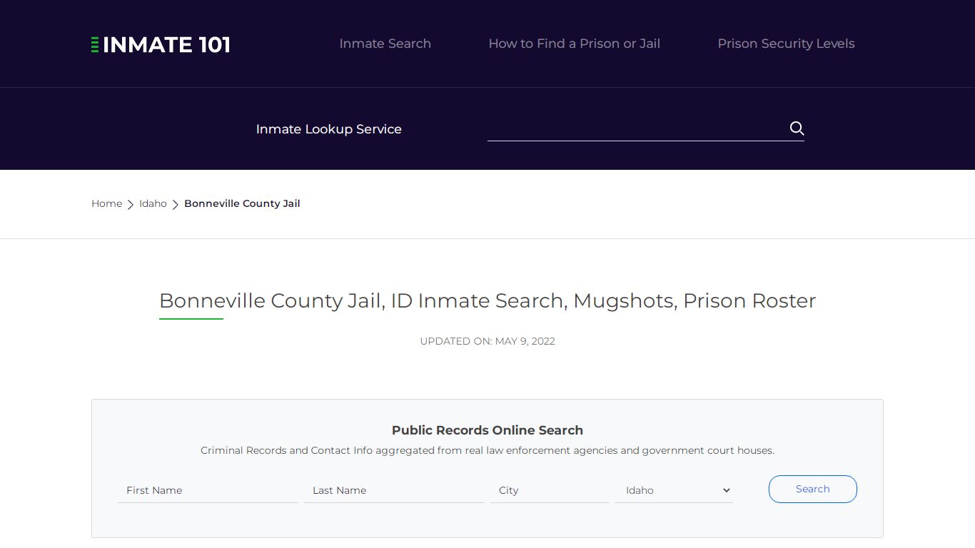 Bonneville County Jail, ID Inmate Search, Mugshots, Prison ...